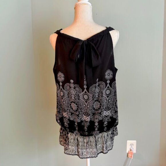 APT 9 Boho Style Sleeveless Blouse Tank with Beading Large - Picture 4 of 8